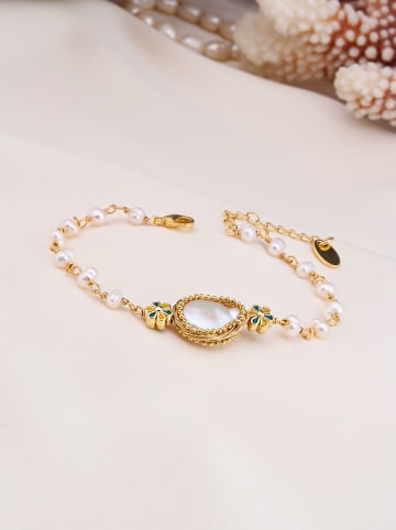Pierres delicates Vergold. Armkette mit Perlen