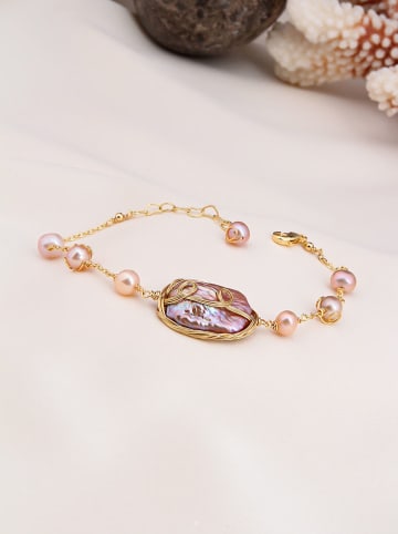 Pierres delicates Vergold. Armkette mit Perlen