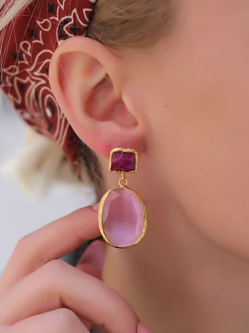 Pierres delicates Vergold. Ohrstecker mit Edelsteinen