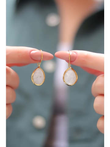 Pierres delicates Vergold. Ohrhänger mit Edelsteinen