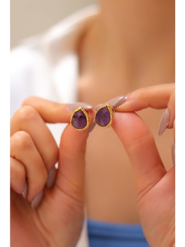 Pierres delicates Vergold. Ohrstecker mit Edelsteinen