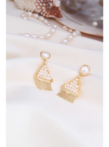 Pierres delicates Perlen-Ohrstecker in Weiß