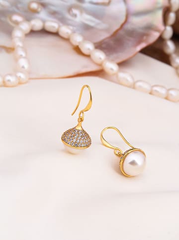 Pierres delicates Vergold. Ohrhänger mit Perlen und Edelsteinen