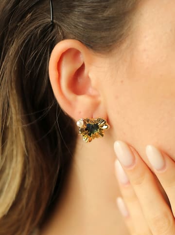 Pierres delicates Vergold. Ohrstecker mit Perlen und Edelsteinen
