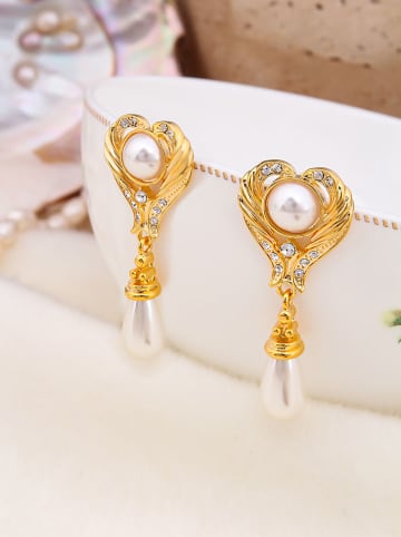 Pierres delicates Vergold. Ohrstecker mit Perlen und Edelsteinen