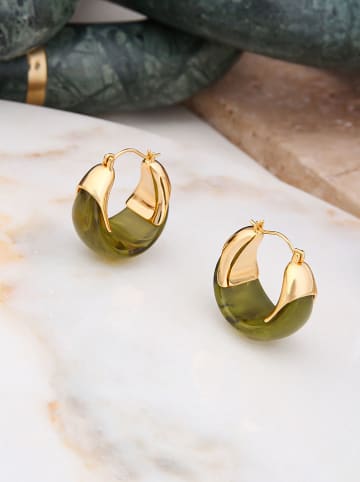 Pierres delicates Vergulde creolen met edelstenen