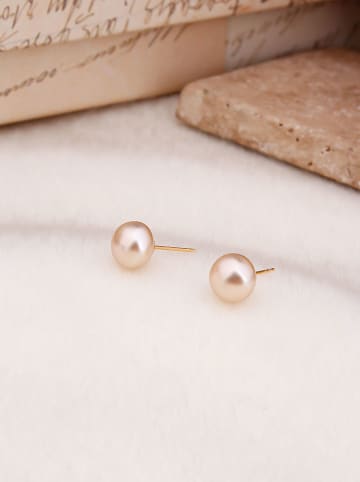 Pierres delicates Vergulde oorstekers met parels