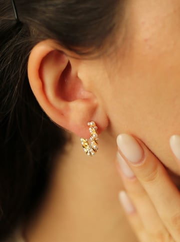 Pierres delicates Vergold. Halbcreolen mit Perlen