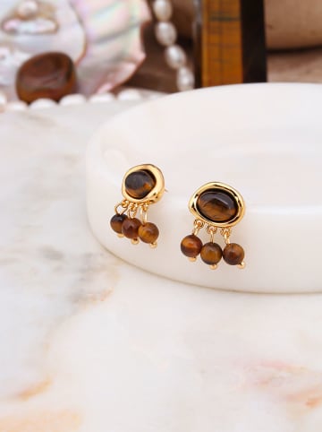 Pierres delicates Vergold. Ohrstecker mit Edelsteinen