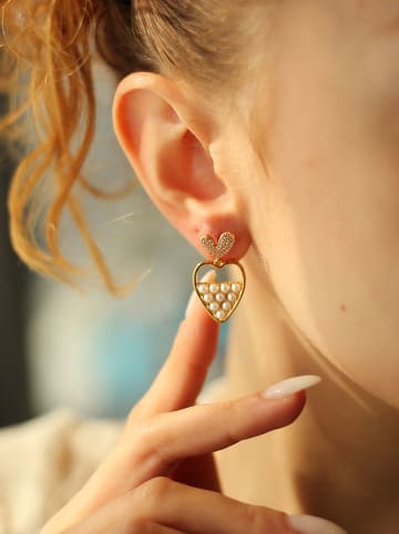 Pierres delicates Vergold. Ohrstecker mit Perlen und Edelsteinen