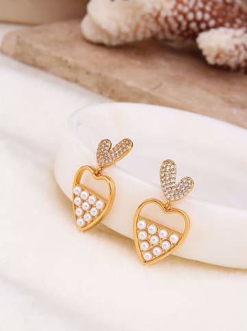 Pierres delicates Vergold. Ohrstecker mit Perlen und Edelsteinen