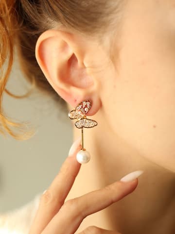 Pierres delicates Vergold. Ohrstecker mit Perlen und Edelsteinen