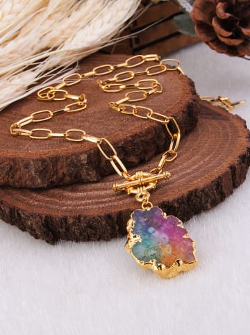 Pierres delicates Vergulde ketting met hanger - (L)50 cm