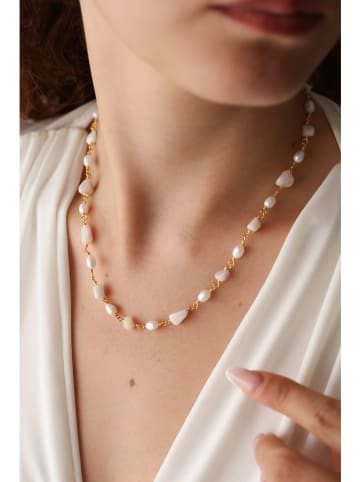Pierres delicates Vergulde ketting met edelstenen - (L)43 cm