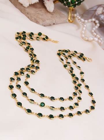 Pierres delicates Vergulde ketting met sierelementen - (L)48 cm