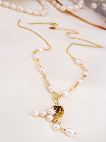 Pierres delicates Vergulde ketting met sierelementen - (L)50 cm