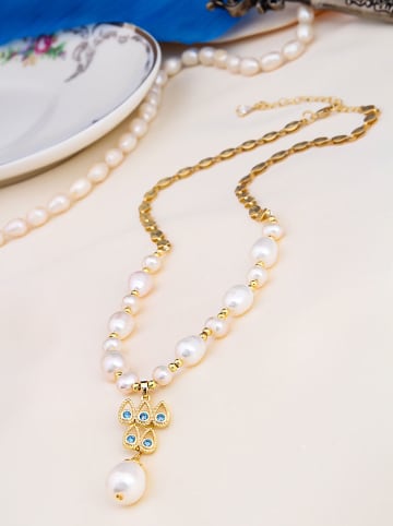 Pierres delicates Vergulde ketting met sierelementen - (L)50 cm