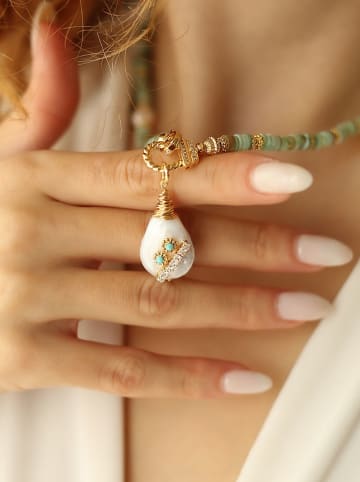 Pierres delicates Vergulde ketting met sierelementen - (L)45 cm