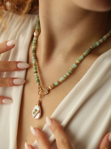 Pierres delicates Vergulde ketting met sierelementen - (L)45 cm