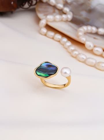 Pierres delicates Vergold. Ring mit Perle und Edelstein