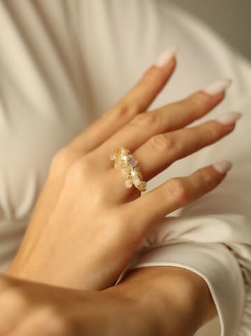 Pierres delicates Vergold. Ring mit Perlen und Edelsteinen
