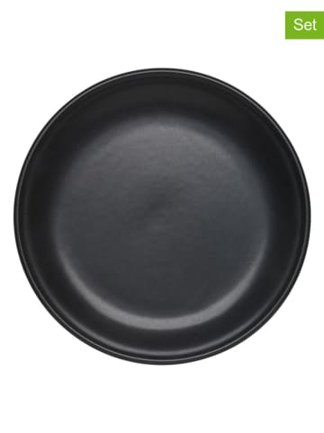 Stöckli 6er-Set: Fondueteller "Tradition" in Schwarz - Ø 21 cm