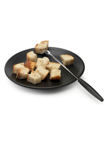 Stöckli 6er-Set: Fondueteller "Tradition" in Schwarz - Ø 21 cm