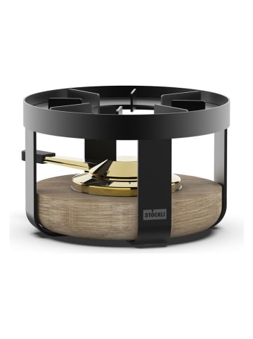 Stöckli Rechaud "Pilatus Wood" in Schwarz - Ø 18 cm  