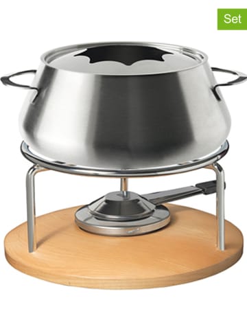 Stöckli 2tlg. Set: Edelstahl-Fonduegarnitur "Natura" - 2 l