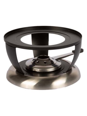 Stöckli Rechaud "Bellavista" in Schwarz/ Silber - (H)12,5 x Ø 20 cm