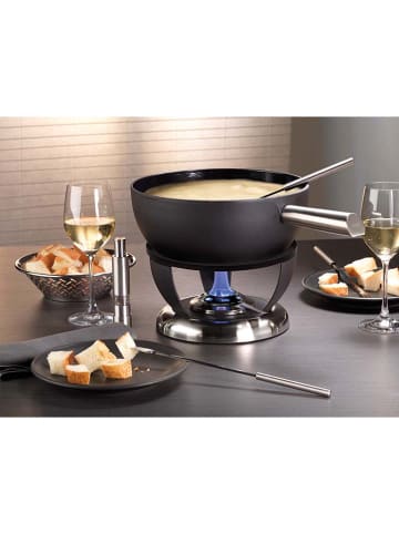 Stöckli Rechaud "Bellavista" in Schwarz/ Silber - (H)12,5 x Ø 20 cm