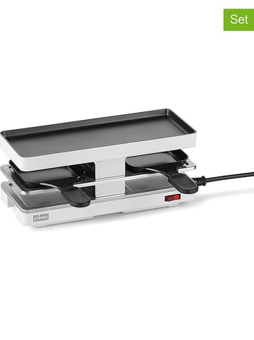 Stöckli 3tlg. Raclette-Basisset "Twinboard" in Schwarz/ Weiß