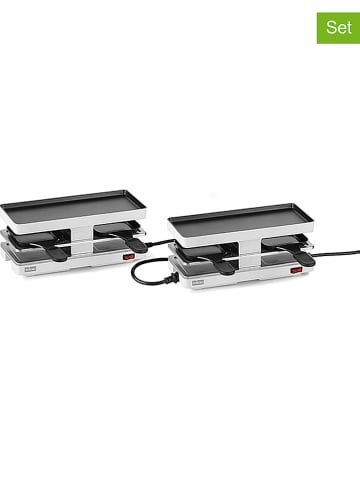 Stöckli 6tlg. Raclette-Basisset "Twinboard" in Schwarz/ Weiß