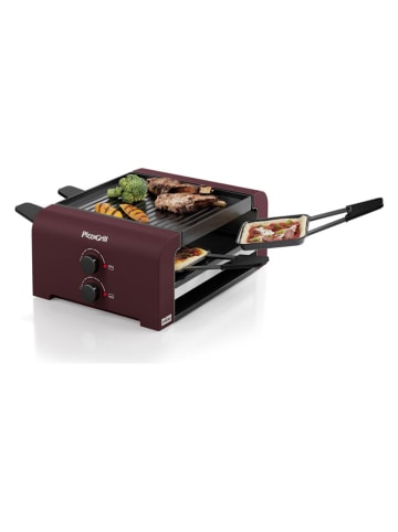 Stöckli 10tlg. Multifunktions-Raclette-Set "PizzaGrill - For 4" in Dunkelrot