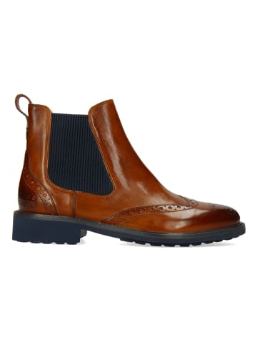 MELVIN & HAMILTON Leren chelseaboots "Selina 29" bruin/donkerblauw