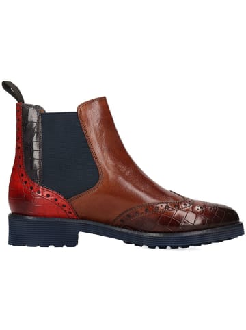 MELVIN & HAMILTON Leder-Chelsea-Boots "Selina 6" in Braun/ Rot