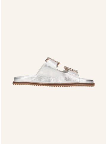 MELVIN & HAMILTON Leren slippers "Eve 1" zilverkleurig