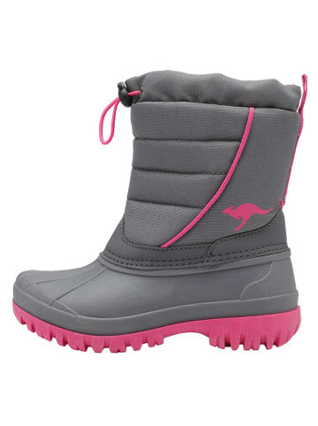 Kangaroos Winterstiefel "K-Ben" in Grau/ Pink