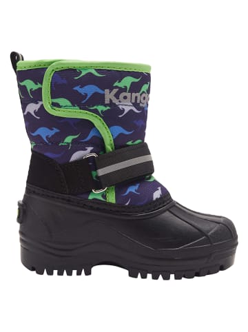 Kangaroos Winterlaarzen "Shell" zwart/donkerblauw/groen