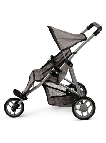 MAMAMEMO Puppen-Zwillingsbuggy in Grau - ab 3 Jahren