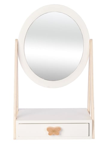 MAMAMEMO Make-Up-Spiegel in Weiß - (B)25 x (H)40 x (T)20 cm