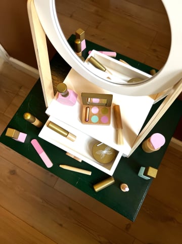 MAMAMEMO Lustro kosmetyczne w kolorze białym - 25 x 40 x 20 cm