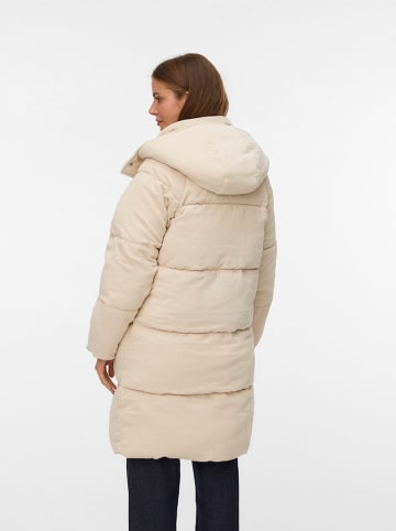 Vero Moda Doorgestikte mantel beige