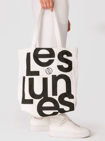 Les Lunes Shopper bag "Haley" w kolorze białym - 38 x 43 cm