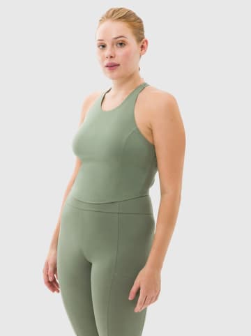 Les Lunes Biustonosz sportowy "Luna" w kolorze zielonym