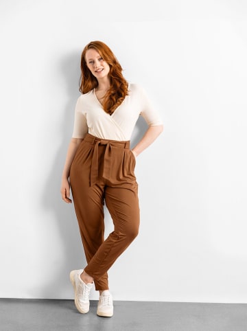 Les Lunes Spodnie "Jade" w kolorze jasnobrązowym