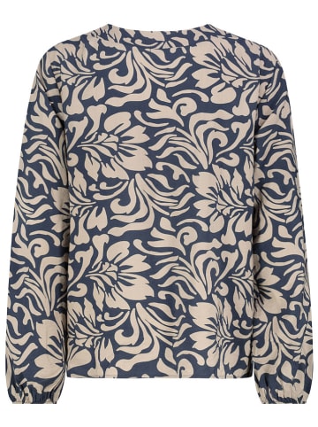 Sublevel Bluse in Beige/ Blau