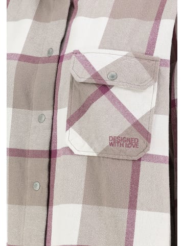 Sublevel Hemd in Beige/ Weiß/ Pink