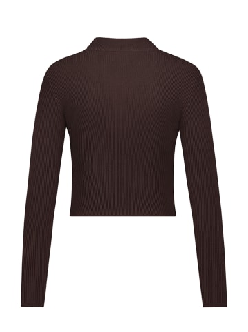 Stitch & Soul Longsleeve donkerbruin