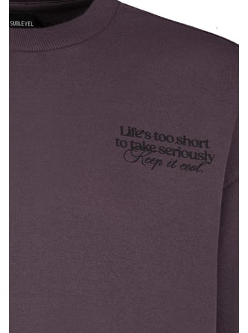 Sublevel Sweatshirt auberginekleurig